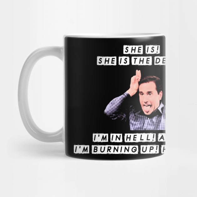 Michael Scott Dinner Party Quote Jan is the Devil by graphicbombdesigns